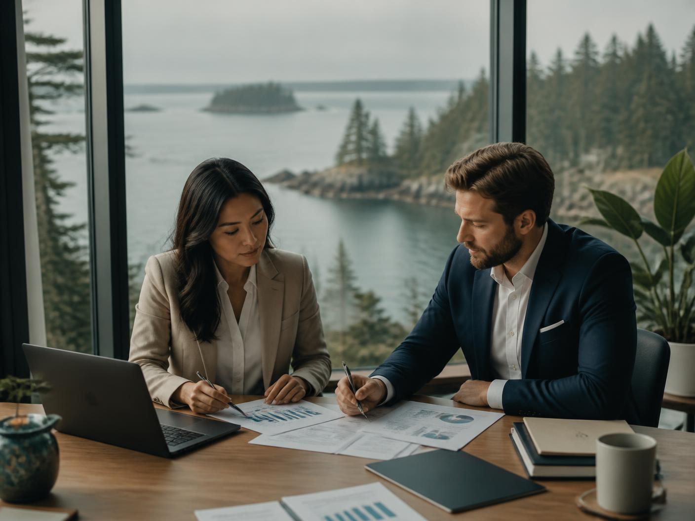 North Pacific CPA accountants working in their downtown Vancouver office